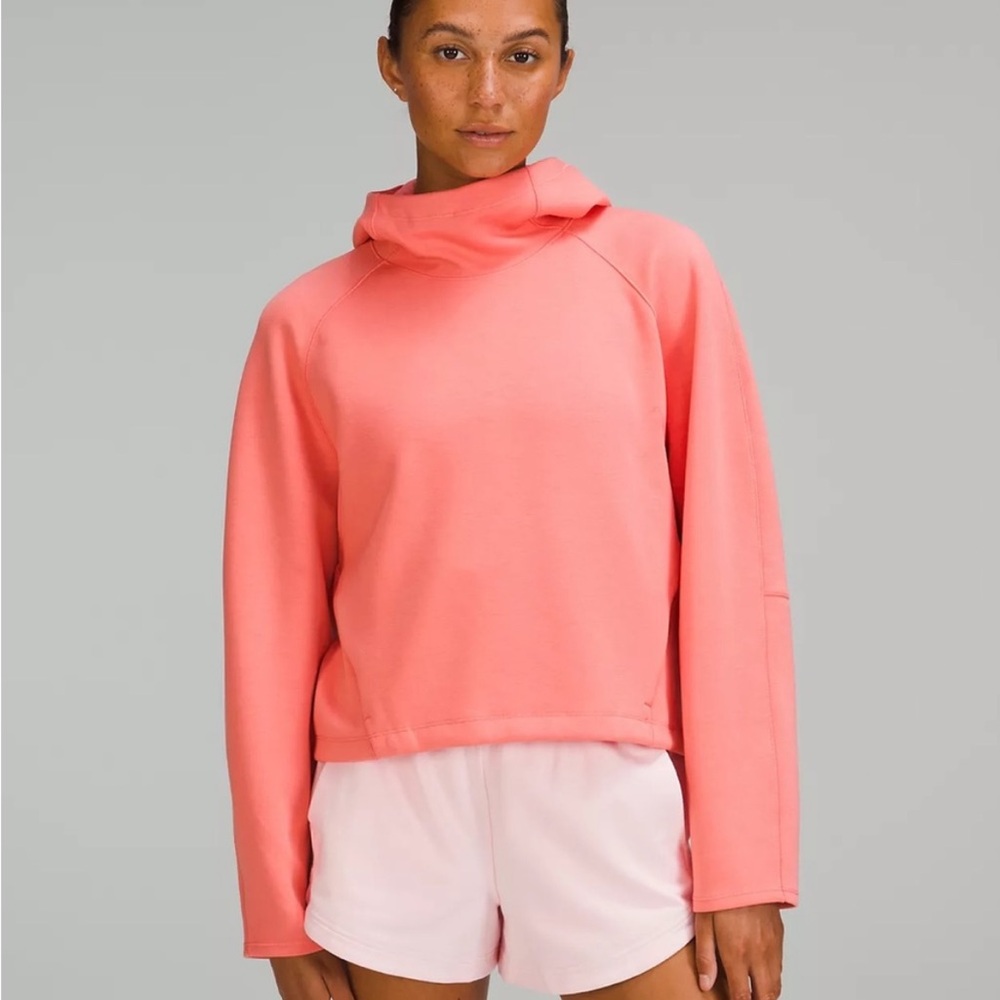 EUC Lululemon AirWrap Pullover Hoodie in Raspberry cream